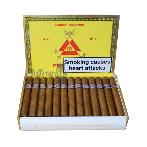 Box of 25 Montecristo Number 4 Cuban cigars