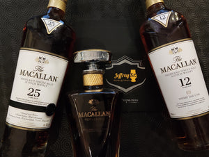 Macallan single malt Scotch whisky sold by jeffreyst.com. MAcallan 25 year old, Macallan 12 year old, Macallan Reflexion