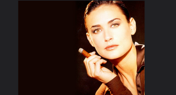 Demi Moore Smoking Cigar