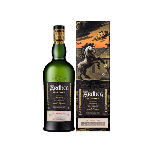 A 70cl bottle of Ardbeg Anthology 14 year old Islay single malt Scotch whisky