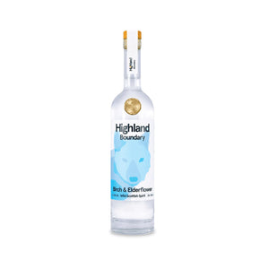 A 500ml bottle of Birch and Elderflower spirit by Highland Boundary