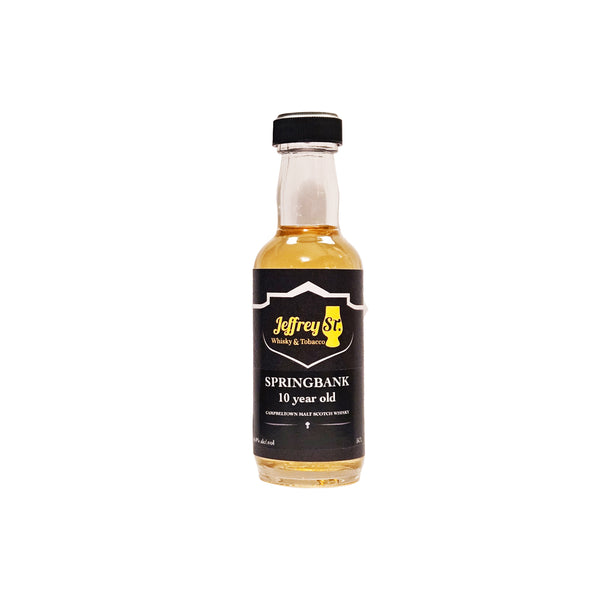 Springbank 10 year old -5cl

Springbank 10 Year Old is a classic Campbeltown single malt, now available in a convenient 5 cl bottle.