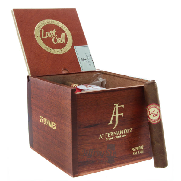 A box of 25 Last Call Geniales cigars by A J Fernandez