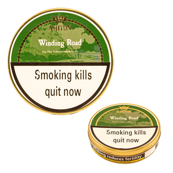 A 50 gram tin of Ashton Winding Road Pipe Tobacco