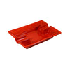 Ceramic Ashtray - Two Rests - RED
