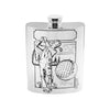 English Pewter Golfer Flask - 6oz