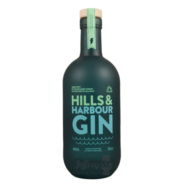 A 70cl bottle of Hills & Harbour Gin from Scotland