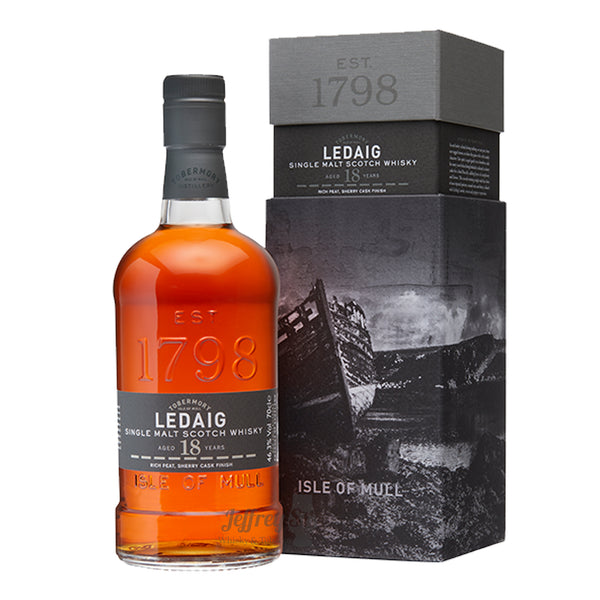 A 70cl bottle of Ledaig 18 year old Single Malt Scotch Whisky