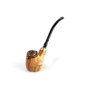 A hand carved Mr. Brog Pipe model Old Army No. 221 Olive