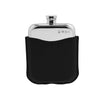 English Pewter 6OZ  Hip Flask With Black Leather Pouch PLF05