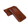 Jemar Leather Cigar Case (5) Slim Panatela - Brown (PU471/5)