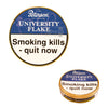 A 50g tin of Peterson University Flake pipe tobacco