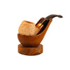 Pipe Stand - One Pipe Oval Wooden Finish