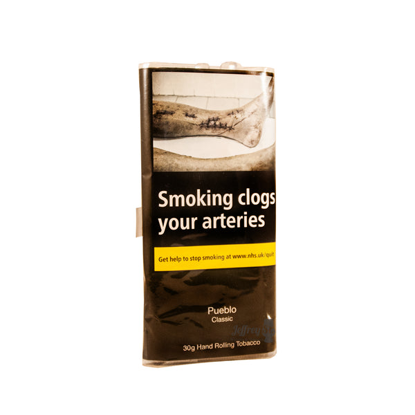 A 30g pouch of Pueblo Classic hand rolling tobacco
