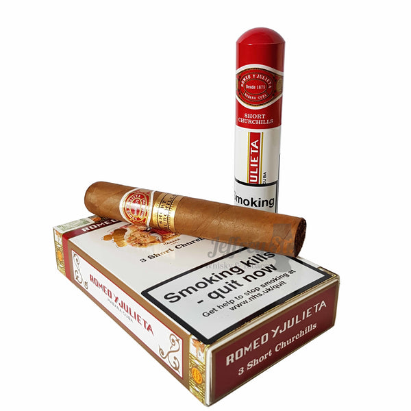 Pack of 3 Romeo y Julieta Short Churchill cigars in tubes