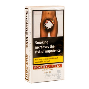 Pack of 10 Romeo y Julieta Mini Cuban cigarillos