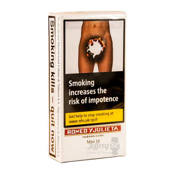 Pack of 10 Romeo y Julieta Mini Cuban cigarillos