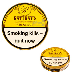 A 50g tin of Rattray's 7 Reserve pipe tobacco