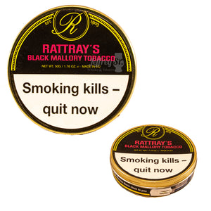 A 50g tin of Rattray's Black Mallory Tobacco