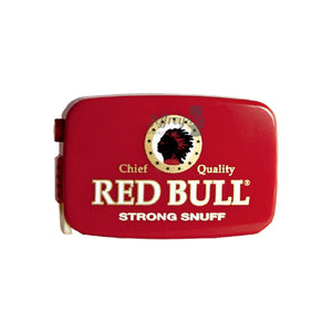 A dispenser with Red Bull Chief Snuff