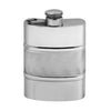 English Pewter Satin Band Flask with Captive Top 6oz SF551CT