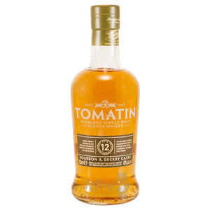 A 20cl bottle of Tomatin 12 year old single malt Scotch whisky