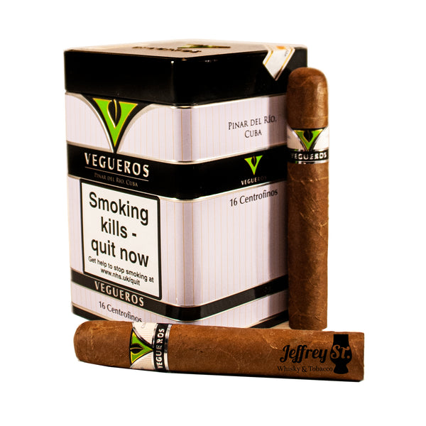 A tin of 16 Vegueros Centrofinos cigars