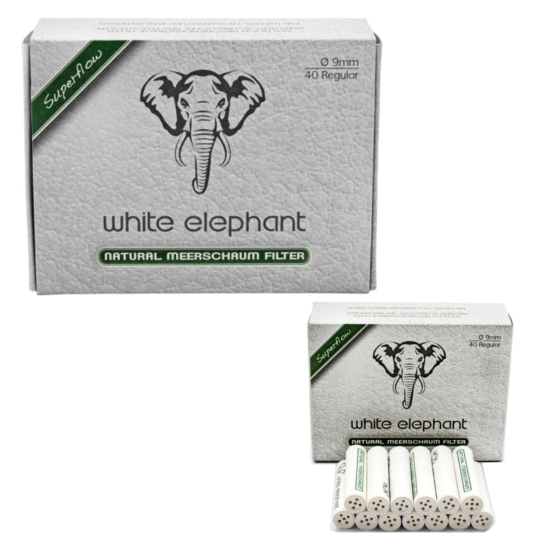 White Elephant Natural Meerschaum 40 filters