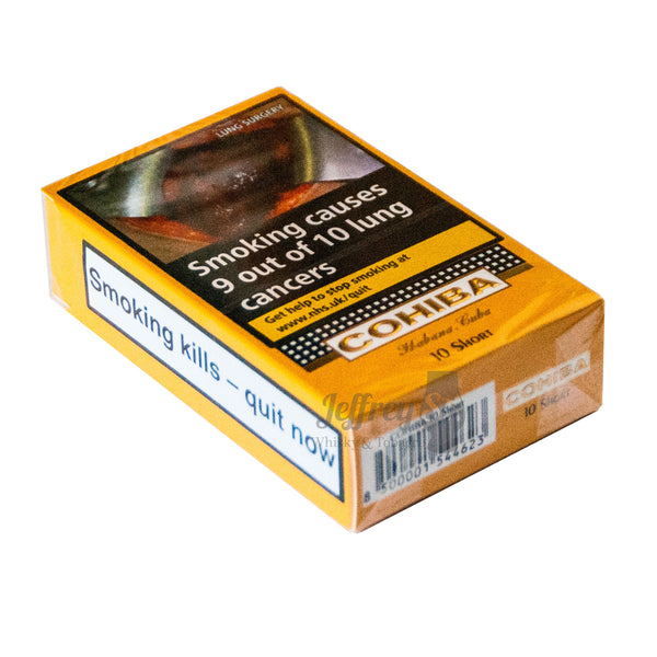 Cohiba Short. Pack of 10 Machine rolled Cuban mini cigars. 